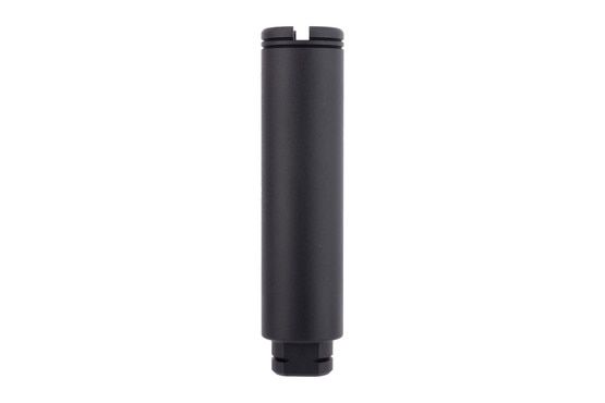 The KAK Extended flash can is designed to direct gas away from the shooter.